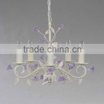 2014 Metal flower hotel chandelier lights for decoration in UL