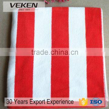 veken products pass ISO9001 antibacterial cotton beach towel