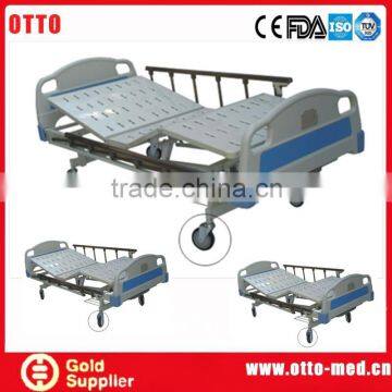 Double function manual cheap hospital bed