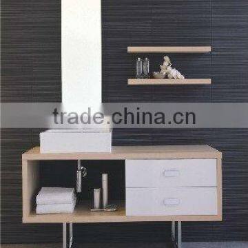 2014 hot sale 8046 dark brown wood bathroom furniture