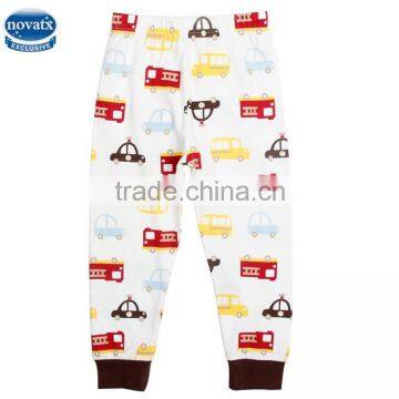 (B5766)Nova wholesale factory made white 100%cotton baby clothes boys casual pants cheap clothes kids trousers