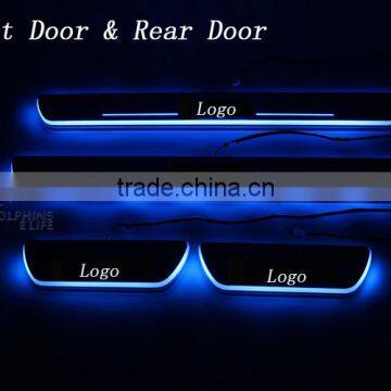 4 Pcs/Set Car LED Flash Door Sills Moving Scuff Plate White Blue Light Panel For Mazda 3th Axela 2014 2015 Quality Choice photo-5