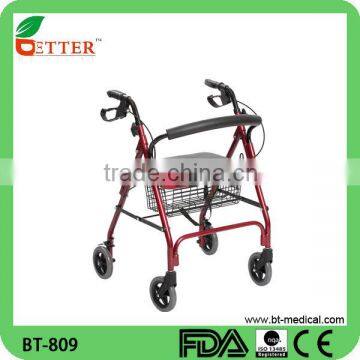 Hot sale hospital aluminum rollator walker