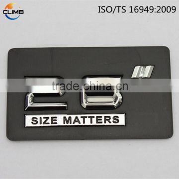 High quality car badge letters small chrome letters 3D ABS chrome letter