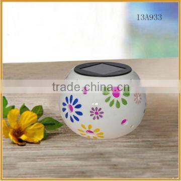 ceramic garden lantern solar led rechargeable lights