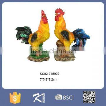 Polyresin true life rooster statue for home decoration