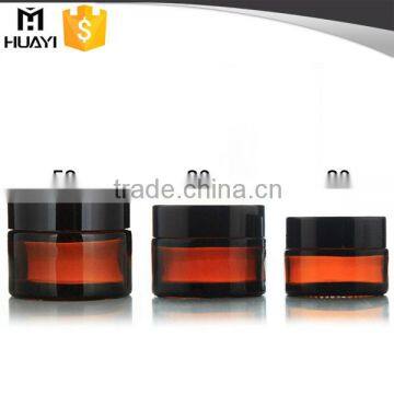 20g 30g 50g hot sale empty round glass amber jar