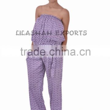 VP2773LC Cotton Printed Jumpsuit Ropa Vetement beachwear jumpsuit