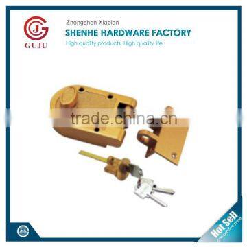 Brass high safe and security gate lock rim lock for hotel room and house