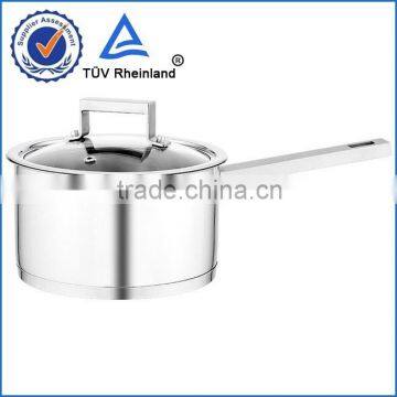 Cylinder body pot with long straight handle