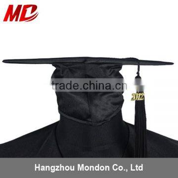 US/UK Wholesale Shiny Black Graduation Cap and Gowns photo-4
