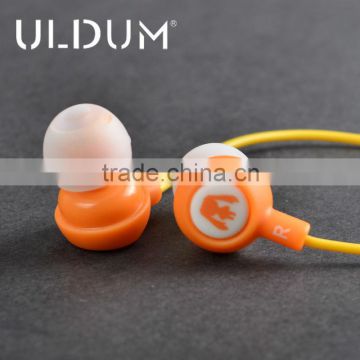 ULDUM brand cheap super bass stereo earphones funky cartoon bulk earbud mp3 earbuds for mobile phone