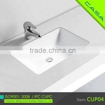 Integral counter ceramic basin deep basin undercounter CUPC sink