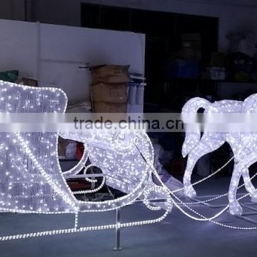 Dreamlike creative horse-cars christmas decoration outdoor christmas decoration horse carriage horse-drawn wagon motif light