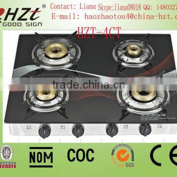 Hight Quality Outdoor Tempered Glass Table Top 4 Gas Burner Gas Cooker photo-2