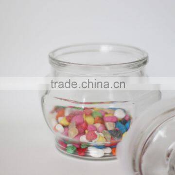 Glass Storage Jar With Stainless Steel Lid Strong Bottle Machine Made and Glass Lid photo-2