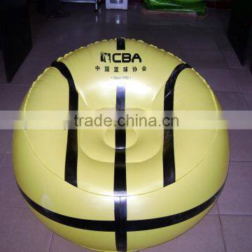 PVC inflatable basketball shaped air sofa/new design sofa