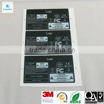 Silk printing sticker | plastic label | warning label