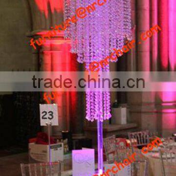 Shanghai event rental weddings acrylic LED lighted crystal chandeliers centerpiece