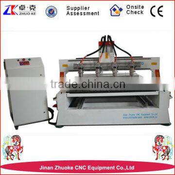 4 Spindles 4 Axis Wood CNC Router With Moving Table Original 4 Axis NcStudio Controlling 1300*130mm ZK-1313-4