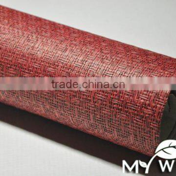 red Colors Unpasted Real Textured Grasscloth Wallpaper