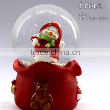 christmas penguin customized snow globe