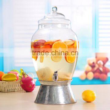 Orange Juice dispenser with metal stand and tap