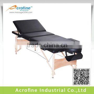 Portable folding wooden massage bed used hospital massage with soft PU leather