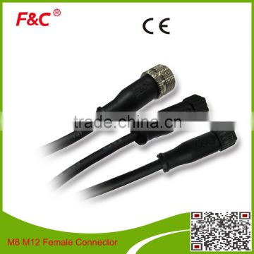 3 pin or 4pinn M8 Female straight connector