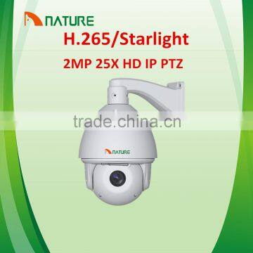 H.265 Utral Starlight 2 MP 25X HD Low Illumination IP PTZ Speed dome cctv camera