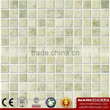 IMARK Light Color Rustic Ceramic Mosaic Tile/23*23mm Porcelain Mosaic Tile /Bathroom Tile/Modern Kitchen Tile/Backsplash Tile