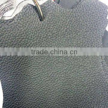 Embossed PVC black leather material for sofa cover and chair