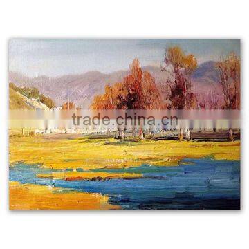 ROYIART Original Landscape Oil Painting on Canvas of Wall Art