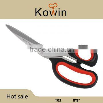 8'' black and red plastic handle Stainless Steel Tailor Scissors Utility sewing tools scissors