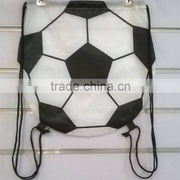 Football shaped drawstring backpack/ Football bag