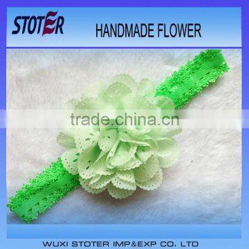 Green Handmade flowers handmade cloth flowers handmade flower making fashion handmade flowers st3069