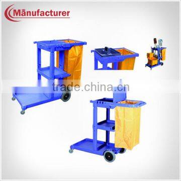 Restaurant Plastic Housekeeping Cleaning Linen Service Trolley/Janitor Dressing Cart