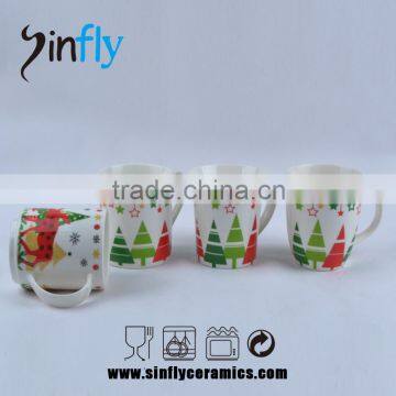 Advertising White Ceramic Coffee Cup for Christmas