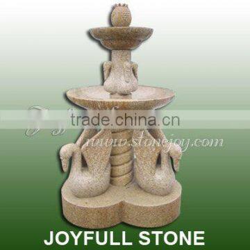 Yellow Granite Garden Stone Fountain, outdoor fountains