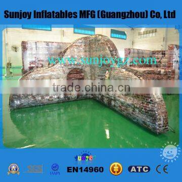 Sunjoy High quality digital Inflatable painting paintball bunker tanker Wall for sale