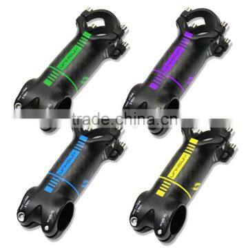 Colorful Aluminum with Carbon Fiber Bike Stem Road/MTB Bicycle Stem+top cap Bike Parts 31.8*80/90/100/110mm ST2247