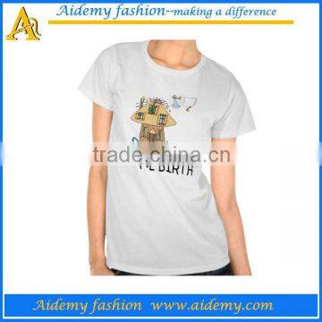 Ladies wholesale branded trendy 100% cotton wholesale blank maternity t shirts