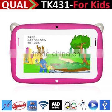 Newest 4.3" Kids Tablet PC Android 4.4 RK2926 Children Education Tablet 2 Camera Q