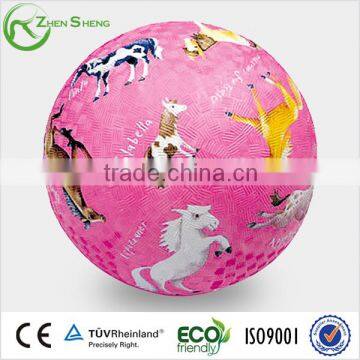 Zhensheng custom print nature rubber ball