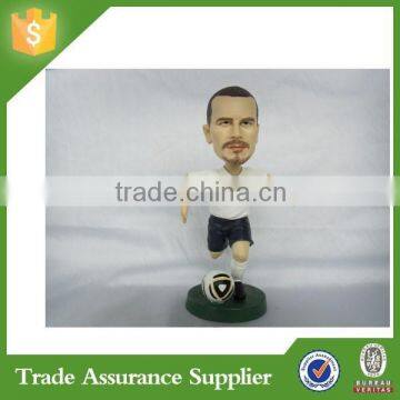 Exquisite Workmanship Resin Soccer Player Bobble Head Figurines