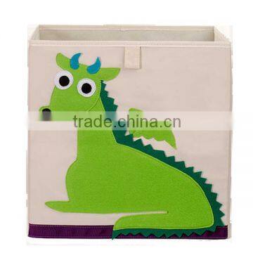 Durable Toy Storage Folding Storage Box with Felt Embroidered