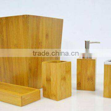 Classics Bamboo Bath and Vanity Set, 5 PCS Bamboo Bath Accessory Set With Hot Selling photo-2