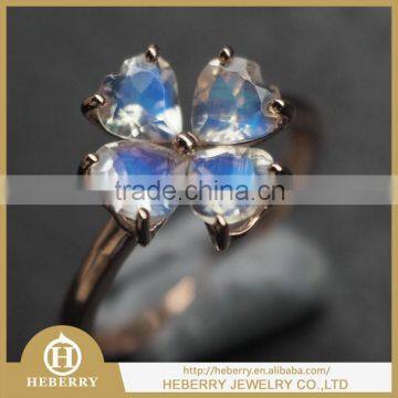 Elegant China Manufacture Gemstone Ring Flower Shape photo-5