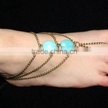 Hot barefoot sandals anklets anklet with toe ring