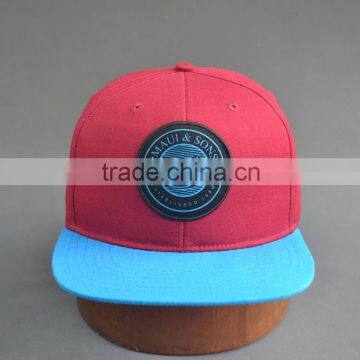 Custom 100% Cotton Twill 6-panel Snapback Cap With Woven Label photo-2